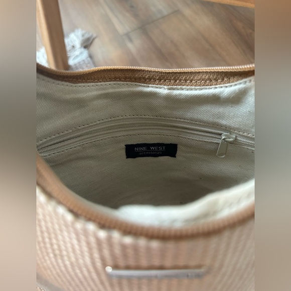 Nine West Accessories | Tan Faux Woven Straw or Wicker Handbag - Picture 5 of 8